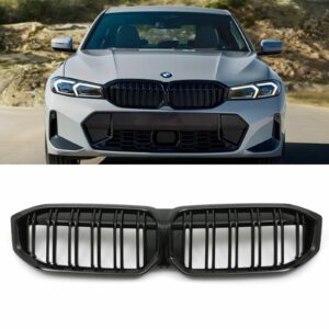 Gloss Black M Sport Style Kidney Grilles - BMW 3 Series G20 G21 LCI 2022+