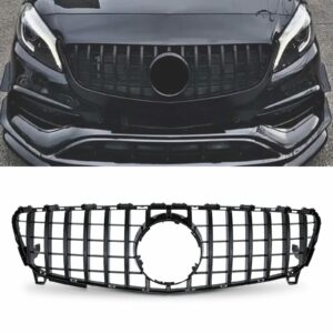 Panamericana GTR Style Gloss Black Front Grille - Mercedes Benz A Class W176 15-18