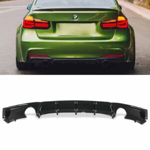 Gloss Black Dual Exit Rear Diffuser - BMW 3 Series F30 12-19