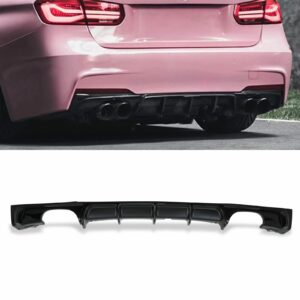 Gloss Black Quad Exit Rear Diffuser - BMW 3 Series F30 12-18