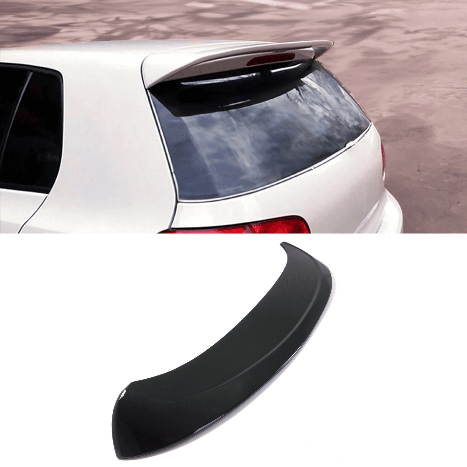 VW Golf MK6 2008 2013 Gloss Rear Spoiler &ndash