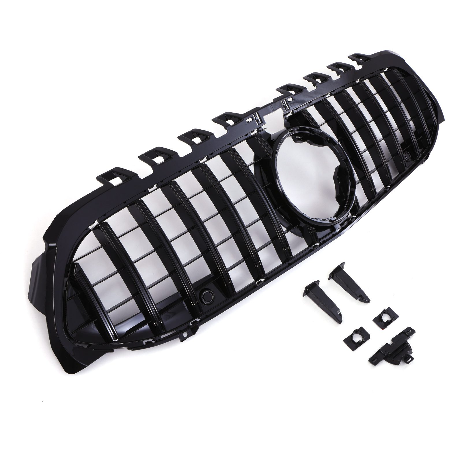 Front Grille Mesh Grill With Camera Hole – Fit Mercedes GLS-Class X166 2016-2019 GLS450 GT Style