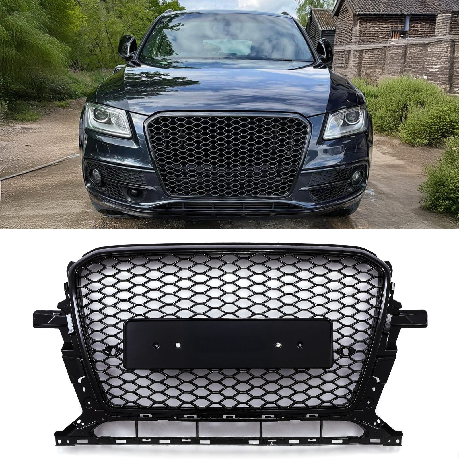 SQ5 Style Badgeless Grille All Audi Q5 8R Facelift 2013 2017 &ndash