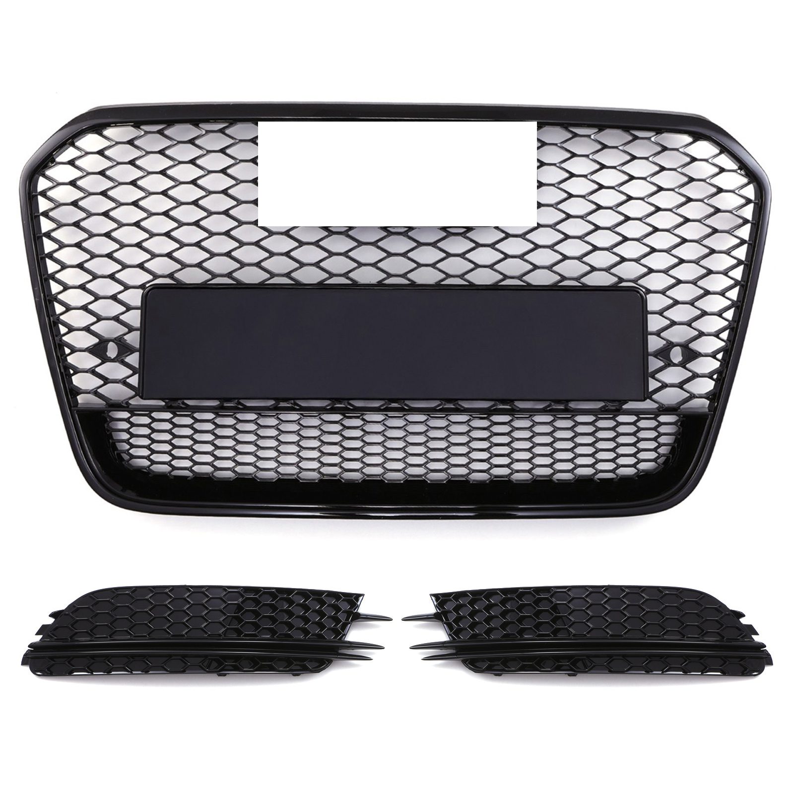 RS6 Style Front Front Grille &amp Surrounds Gloss Audi A6 C7 11 15 &ndash