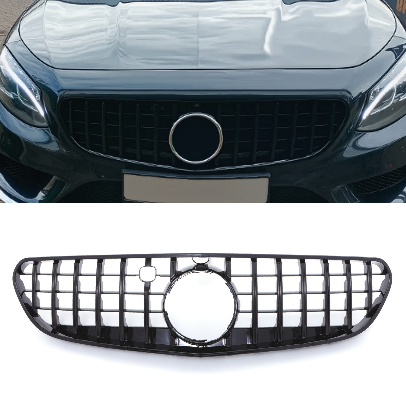 Panamericana Style Front Grille Gloss Mercedes S Class C217 15 17 &ndash