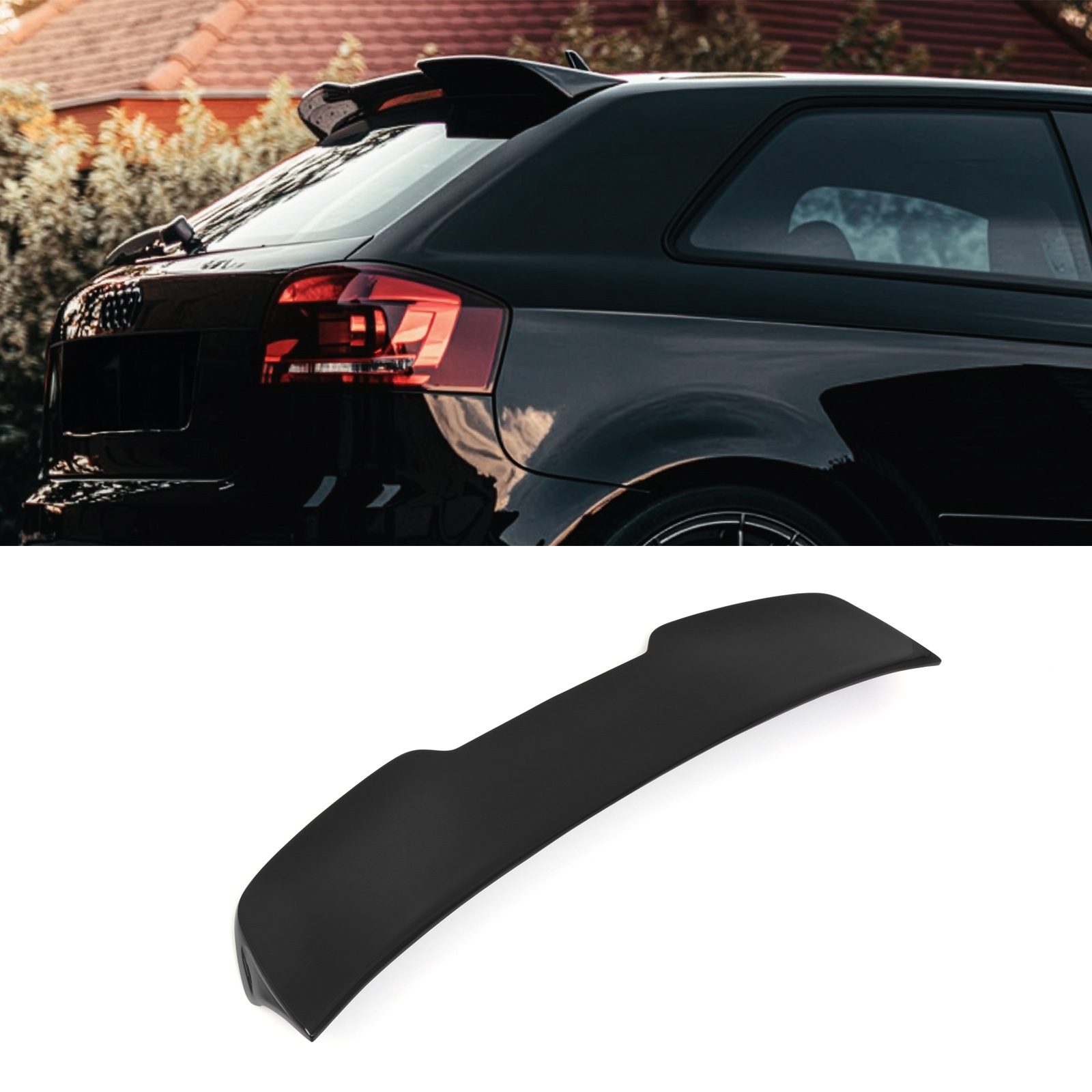 RS3 Style Rear Spoiler Gloss Audi A3 8P 3 Door Hatch 04 12 &ndash